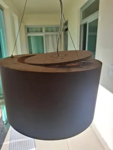 Luminária Pendente de Madeira
