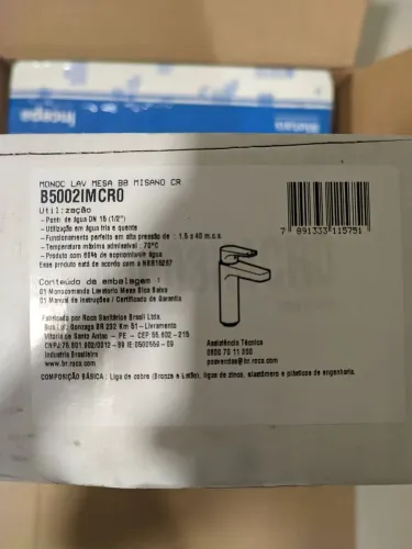 Monocomando de mesa MISANO cromado bica baixa e alta