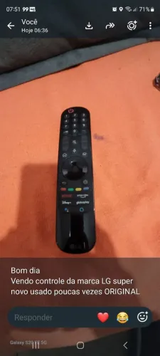 Vendo controle de TV LG