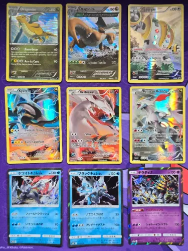 Lote Cartas Dragonite, Kyurem, Reshiram - Pokemon TCG - Valores na descrição