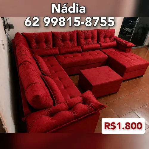 SOFÁ DE CANTO COM CHAISE DIRETO DA FÁBRICA 1.800 NOVO