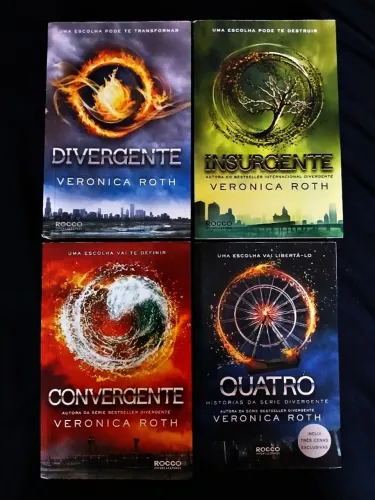 livros - divergente, insurgente, convergente e quatro - veronica roth