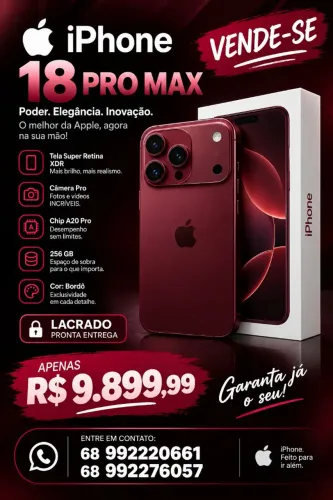 IPHONE 18 PRO MAX BORDÔ 256GB LACRADO ?