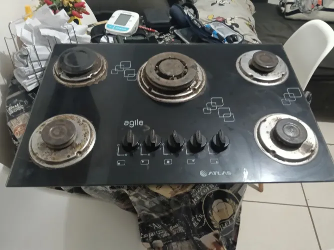 Cooktop BIVOLT 5 Bocas Atlas Agile, a preço de Banana rsrs: