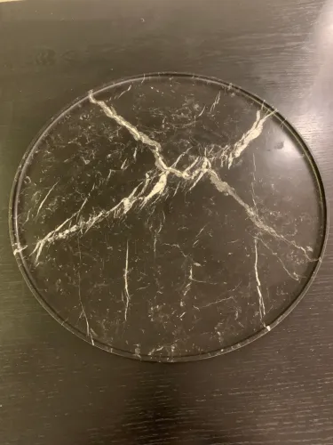 Mesa de jantar 2,40m x 1,20m e bandeja nero marquina