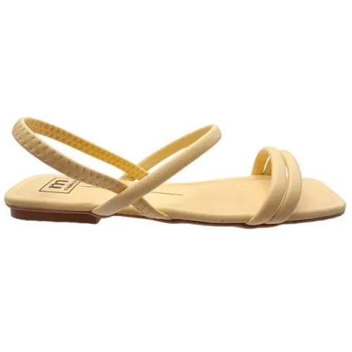 Sandália Rasteira Feminino Tira Pronta Conforto Moleca Amarelo Claro 5462111104049