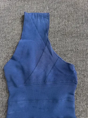 Vestido bandage Faven longo azul marinho 