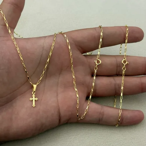 Corrente banhado a ouro kit