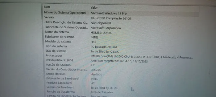 CPU cori5 2° 8 GB Ram