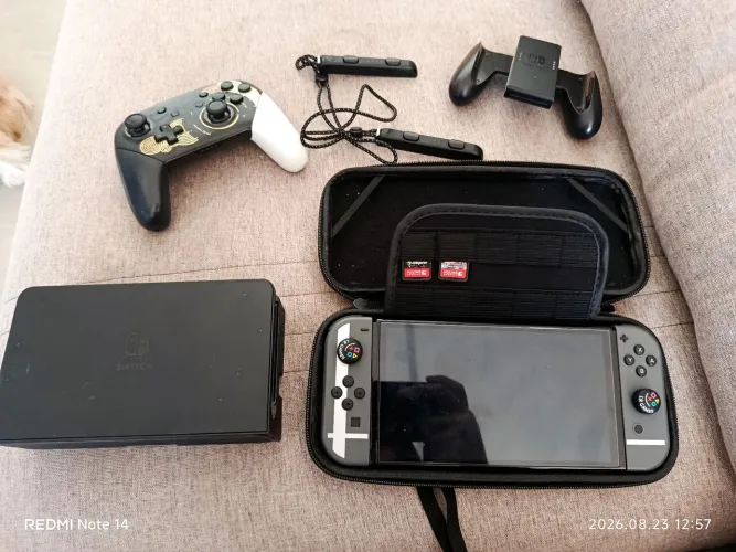 ? Nintendo Switch OLED Super Smash Bros Edition Desbloqueado - Completo + Extras