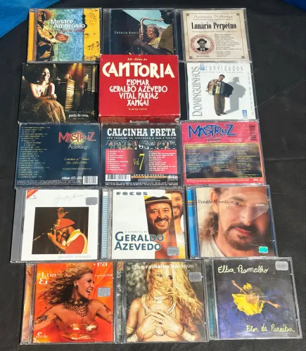 Lote com 13 CDs - Grandes Nomes do Forró, MPB, Nordestinos e World Music