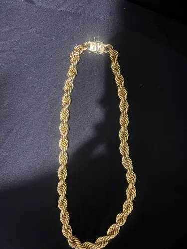 Cordão Masculino Trançado Dourado 305g - Estilo Ouro Maciço