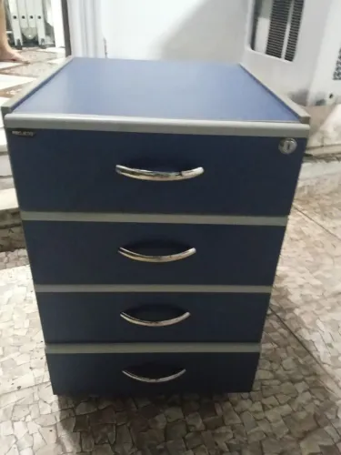 Gaveteiro de escritório azul