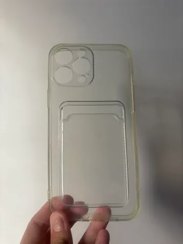 Capa Porta Cartão Transparente iPhone 13 Pro Max