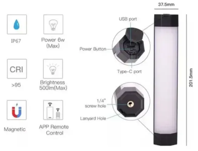Bastão de LED - Luxceo P200