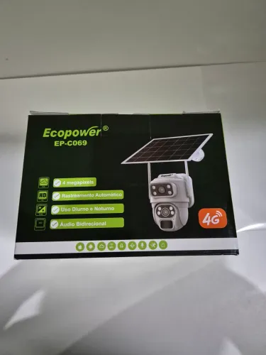 Câmera de Segurança Solar 4G Ecopower EP-C069 - Nova!