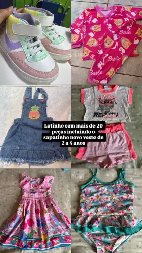 Lotinho menina veste 2 a 4 anos