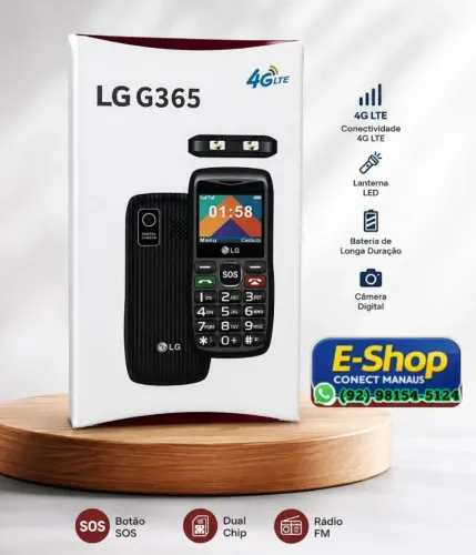 Celular De Botão Para Idoso LG G365 - 4G Dual Chip