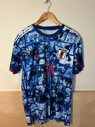 Camisa Futebol Japão Edição Anime Torcedor Azul Masculina Copa 2026