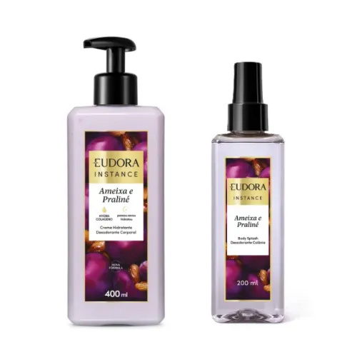 Combo Eudora Ameixa e Praliné Hidratante + Body Splash