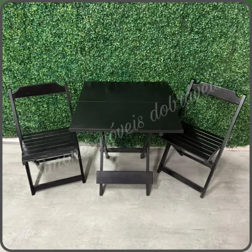 Conjunto mesa 70x70cm e 2 cadeiras