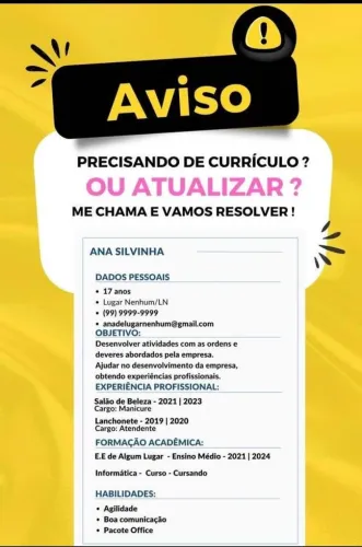 Currículo 20 R$