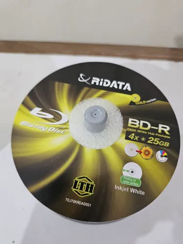 Mídia Blu-Ray gravável BD-R Ridata 4x 25GB série GOLD (a melhor que existe)
