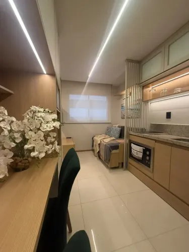 Lindo Estúdio 100% mobiliado, garagem e infraestrutura