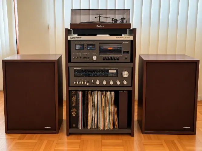Som Gradiente Vintage Completo - Anos 70/80 - Caixas Originais