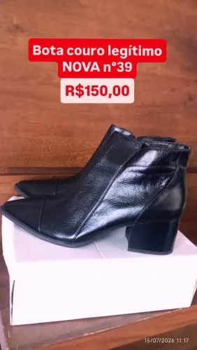 Bota de couro legítimo NOVA n°39