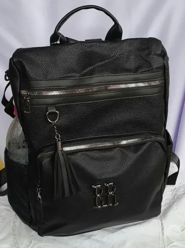 Mochila feminina grande em couro PU