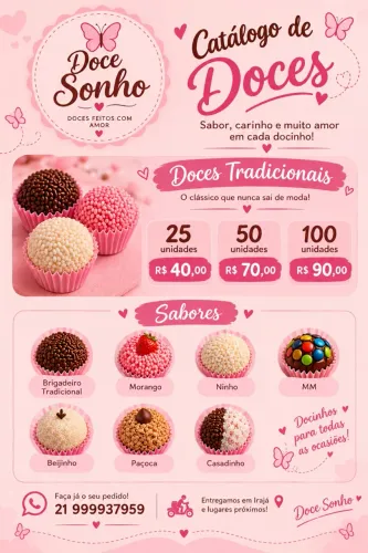 DOCES PARA FESTAS TRADICIONAIS E GOURMET