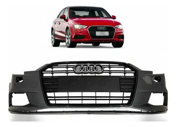 Parachoque Dianteiro Audi A3 Sedan 2016 A 2020 Original Cinza