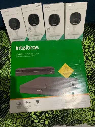 KIT INTELBRAS SEM FIO DVR+ Hd+ 4 Câmeras Imx-c