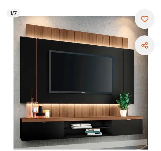 Painel Tv 55 180cm Bancada Suspensa