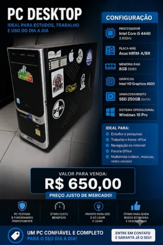 Desktop Asus i5 3.10Ghz
