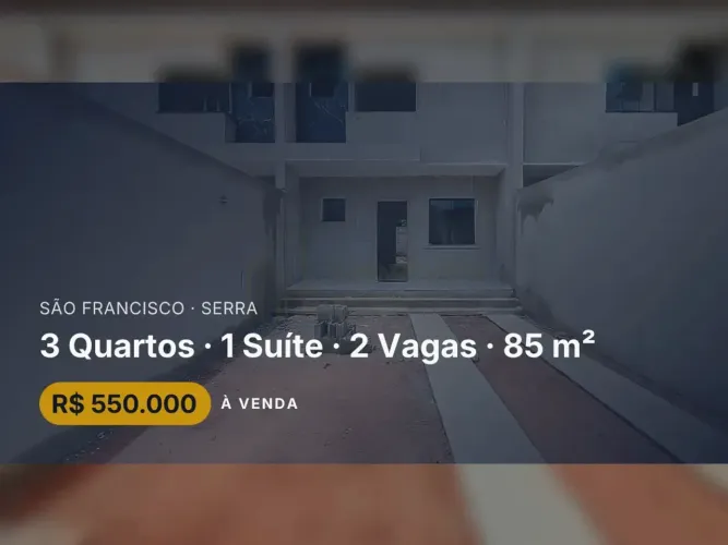 Linda casa em São Francisco: 3 quartos, quintal privativo e alto potencial de valorização!