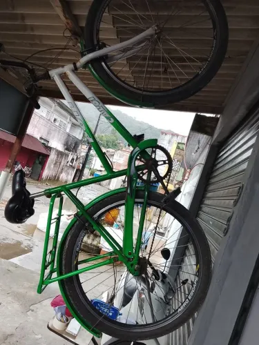 Bicicleta poti reformada raios inox cubo e freio em alumonio