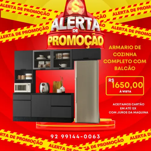 Armário de cozinha completo com balcão a pronta entrega 