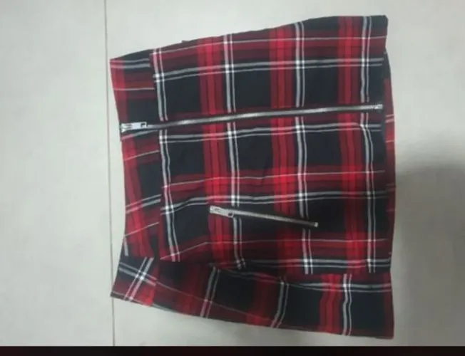 Saia tubinho xadrez novo p