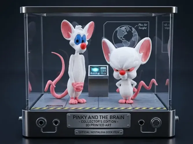 Action Figure Pinky e Cérebro - Edição para Colecionador (Impressão 3D Premium)
