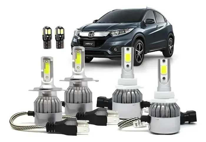 Lâmpadas Honda Hr-v 2015 2016 2017 2018 2019 Farol Super Led
