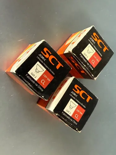 03 Lâmpadas Halógena Dicróica STC JCDR/C GU5.6 220v 50W
