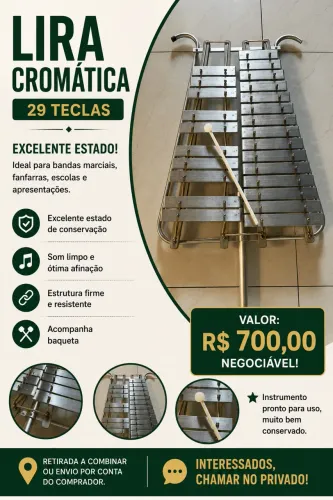 Lira Cromática 25 Teclas