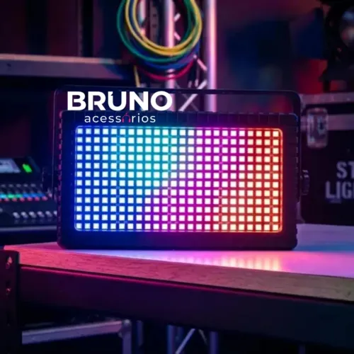 Canhão Refletor Mini Strobo Flash 288 LEDs Para Festas e Palco