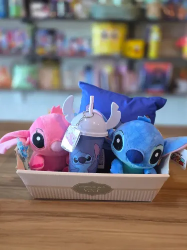 Cesta presente Stich e Angel 