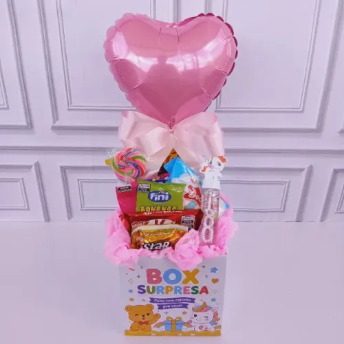 kit cesta Presente Infantil Criança Mais Que Feliz Menina
