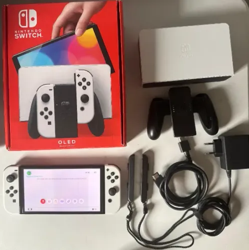 Nintendo Switch Oled Branco Desbloqueado 512Gb Dual Boot Chip PicoFly RP2040