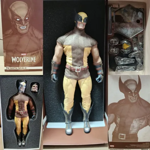 Sideshow Wolverine comics c corpo trocado pra phicen de silicone tipo hot toys, marvel