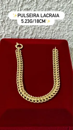 Pulseira de ouro 18k 5.23g Lacraia | Certificado de garantia | Loja física